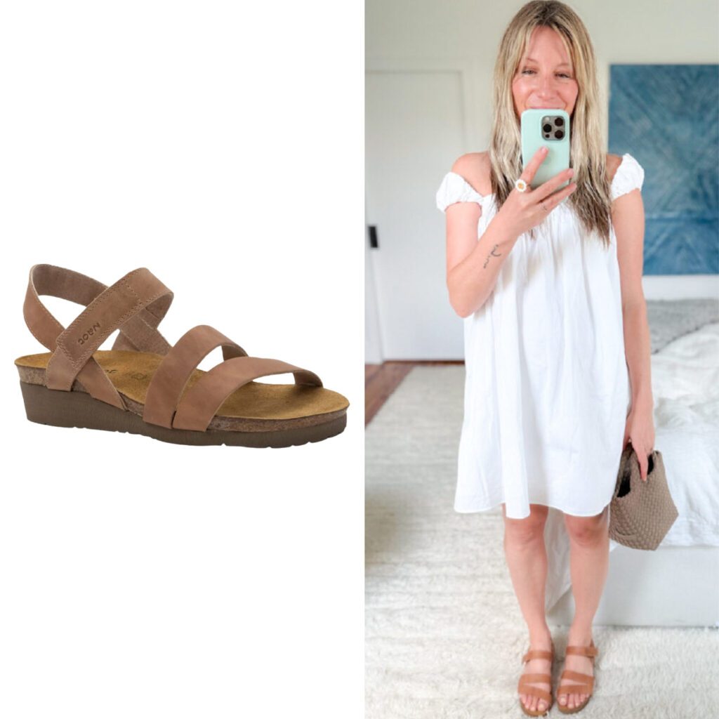 Naot Kayla wedge sandal with molded footbed